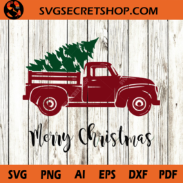 Merry Christmas SVG, Christmas Truck SVG, Pine Tree, Christmas Truck SVG