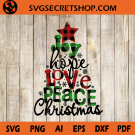 Joy Hope Love Peace Christmas SVG
