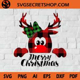 Buffalo Plaid Reindeer SVG