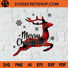 Buffalo Plaid Reindeer SVG