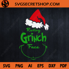 Resting Grinch Face SVG