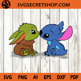 Baby Yoda And Baby Stitch SVG