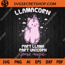 Llamacorn SVG, Part Llama SVG, Part Unicorn SVG, Funny Llama SVG, Llama SVG