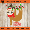 Sloth Christmas SVG, Animal Funny Cute, Sloth SVG 2 Sloth Christmas SVG