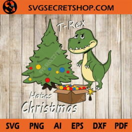 T rex hates christmas SVG