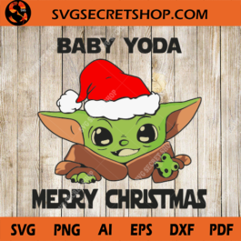 Baby Yoda Merry Christmas SVG