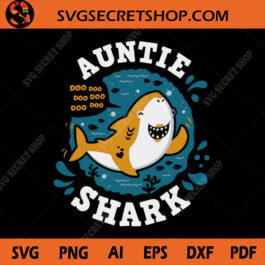 Auntie shark SVG