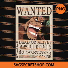 Wanted Marshall D Teach PNG
