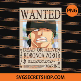 Wanted Roronoa Zoro PNG