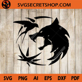 The Witcher Logo SVG, The Witcher SVG, Wild Hunt SVG, Wolf Medallion SVG