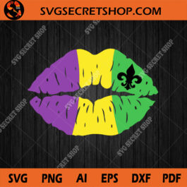 Mardi Gras Lips SVG