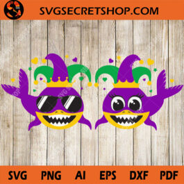 Mardi Gras Shark SVG