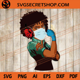 African American Woman With Headset SVG