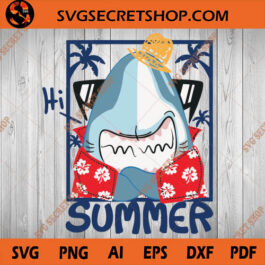 Shark Hi Summer SVG