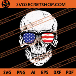 Skull America Glasse SVG