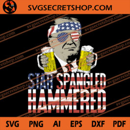 Star Spangled Hammered SVG