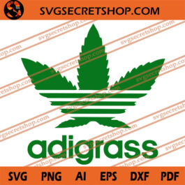 Adigrass SVG, Grass SVG, Adidas Logo SVG, Weed SVG, Marijuana SVG