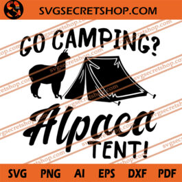 Go Camping Alpaca Tent SVG