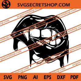 Bloody Vampire Lips SVG, Vampire SVG, Halloween SVG, Blood SVG