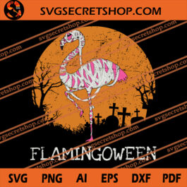 Flamingoween SVG, Halloween SVG, Mummy Flamingo SVG, Flamingo SVG