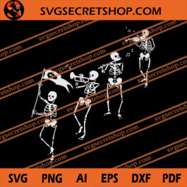 Funny Skeleton Band SVG