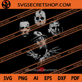 Nightmare Rhapsody SVG, Horror SVG, Halloween SVG, Horror Movie Characters SVG
