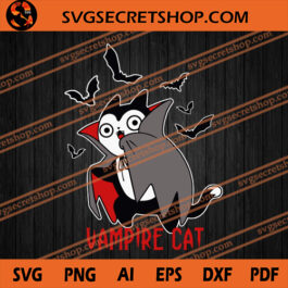 Vampire Cat SVG, Halloween SVG, Vampire SVG, Cat SVG