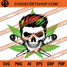 Weed Skull SVG, Skull SVG, Weed SVG, Halloween SVG