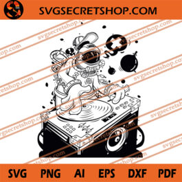 Astronaut Music DJ SVG