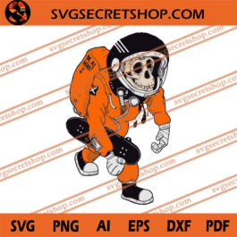 Astronaut Skull Style SVG, Skull Style, Skull SVG, Astronaut SVG