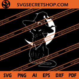 Black Cat Halloween SVG, Halloween SVG, Cat SVG