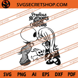 Precious Nightmares Before Christmas SVG, Jack And Sally SVG