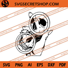Skull In Mirror SVG, Skull SVG, Horror SVG
