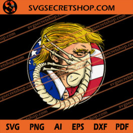 Trump Facehug SVG, Donald Trump SVG, Alien SVG, Horror SVG