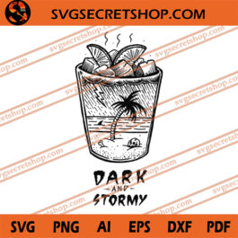 Dark And Stormy SVG, Halloween SVG, Skull SVG, Drink SVG