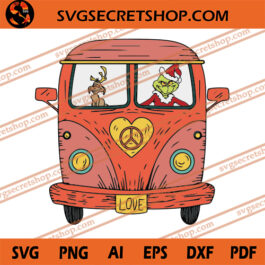Hippie Grinch Christmas SVG