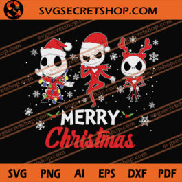 Jack Merry Christmas SVG, Jack Skellington SVG, Christmas SVG