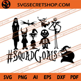 Squadgoals Nightmare SVG, The Nightmare Before Christmas SVG, Horror Movie SVG