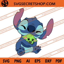 Stitch Holding Baby Yoda SVG, Stitch And Baby Yoda SVG, Disney SVG