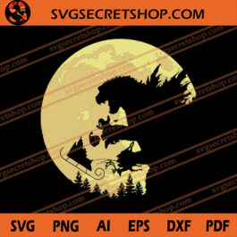 Santa And Godzilla SVG, Christmas SVG, Godzilla SVG