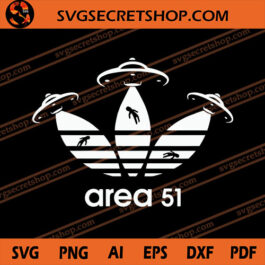 Area 51 SVG, American Area SVG, UFO SVG, Adidas Logo SVG