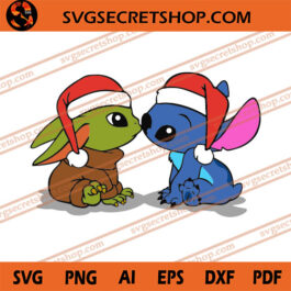 Baby Yoda And Baby Stitch Christmas SVG, Christmas SVG