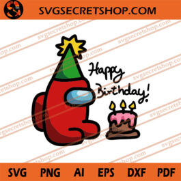 Happy Birthday Among Us SVG