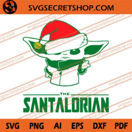 The Santalorian SVG, Yoda Christmas SVG, Baby Yoda SVG