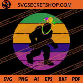 Bigfoot Mardi Gras SVG