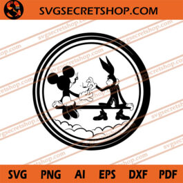 Bugs Bunny And Mickey Mouse Smoking Weed SVG, Dope SVG
