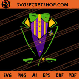 Mardi Gras Tuxedo Costume SVG