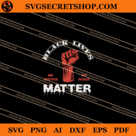 Black Lives Matter No Justice No Peace SVG
