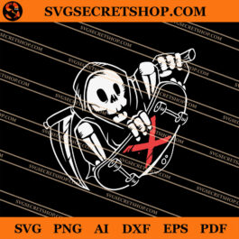 Grim Reaper Skateboardin SVG, Grim Reaper SVG, Death SVG