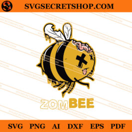 Zombee SVG, Bee SVG, Funny Animal SVG, Zombie SVG